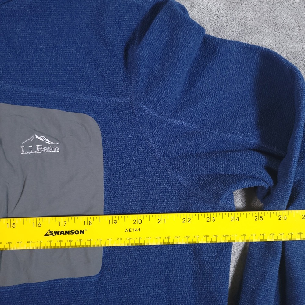 LL Bean Jacket Mens XL Blue Fleece Slightly Fitted Full Zip Gorpcore 502814 - Picture 6 of 11